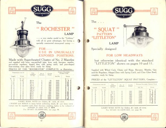 List 11 1931-2 12 & 13 Rochester & squat patt 1931-2 550